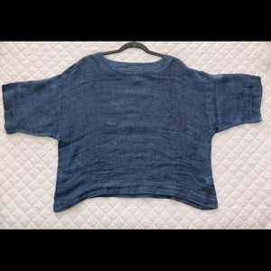 J.Jill: pureJill collection Linen blue kimono